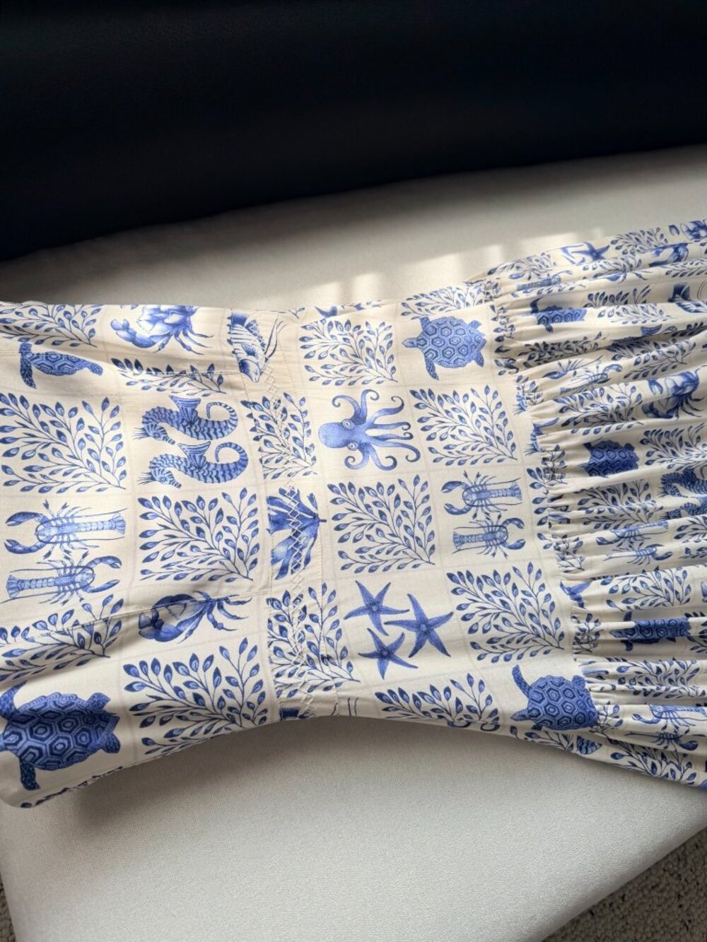 Agua by Agua Bendita Blue Marine Life Print Spaghetti Strap Maxi Dress - Picture 5 of 10